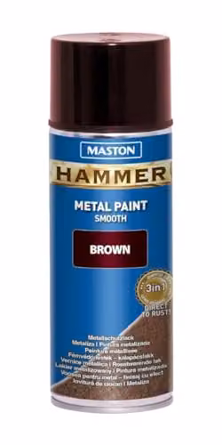 Maston Opaque Hammer Smooth Spray Paint, Brown, 400ml