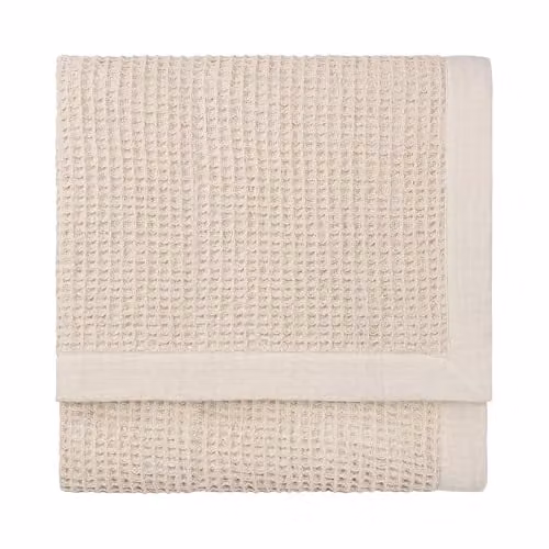 Yard Canopy Waffle Weave Cotton Throw in Beige, W/D/H: 240 x 260 cm – 1