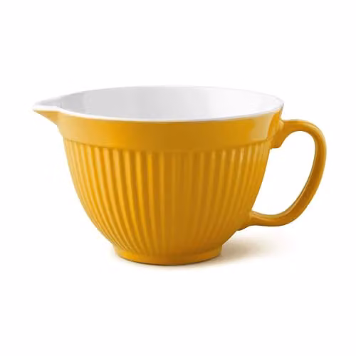 Zeal Melamine Mixing Bowl and Batter Jug with Pouring Spout in Yellow, 20cm – 3