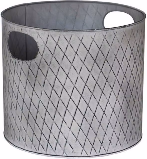 Lemon Pavilion Grey Zinc Indoor Christmas Tree Bucket, W23 x D23 x H23 cm