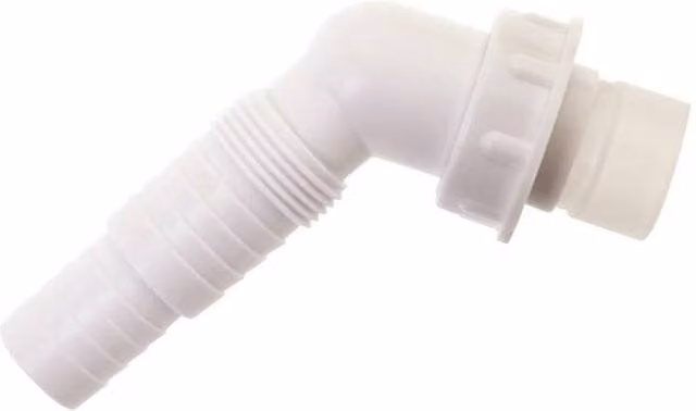 Securplumb White Plastic Washing Machine Trap Nozzle
