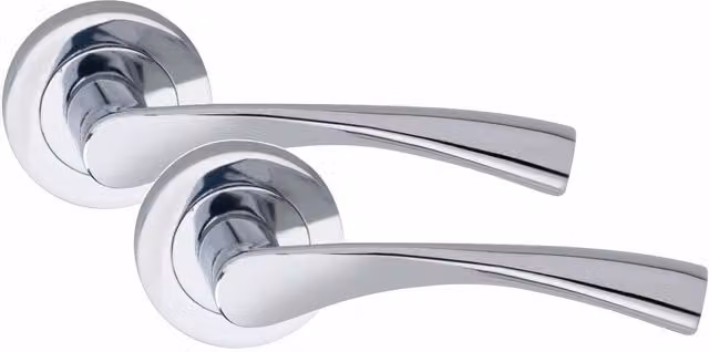 Golden Grace Door Handles in Chrome
