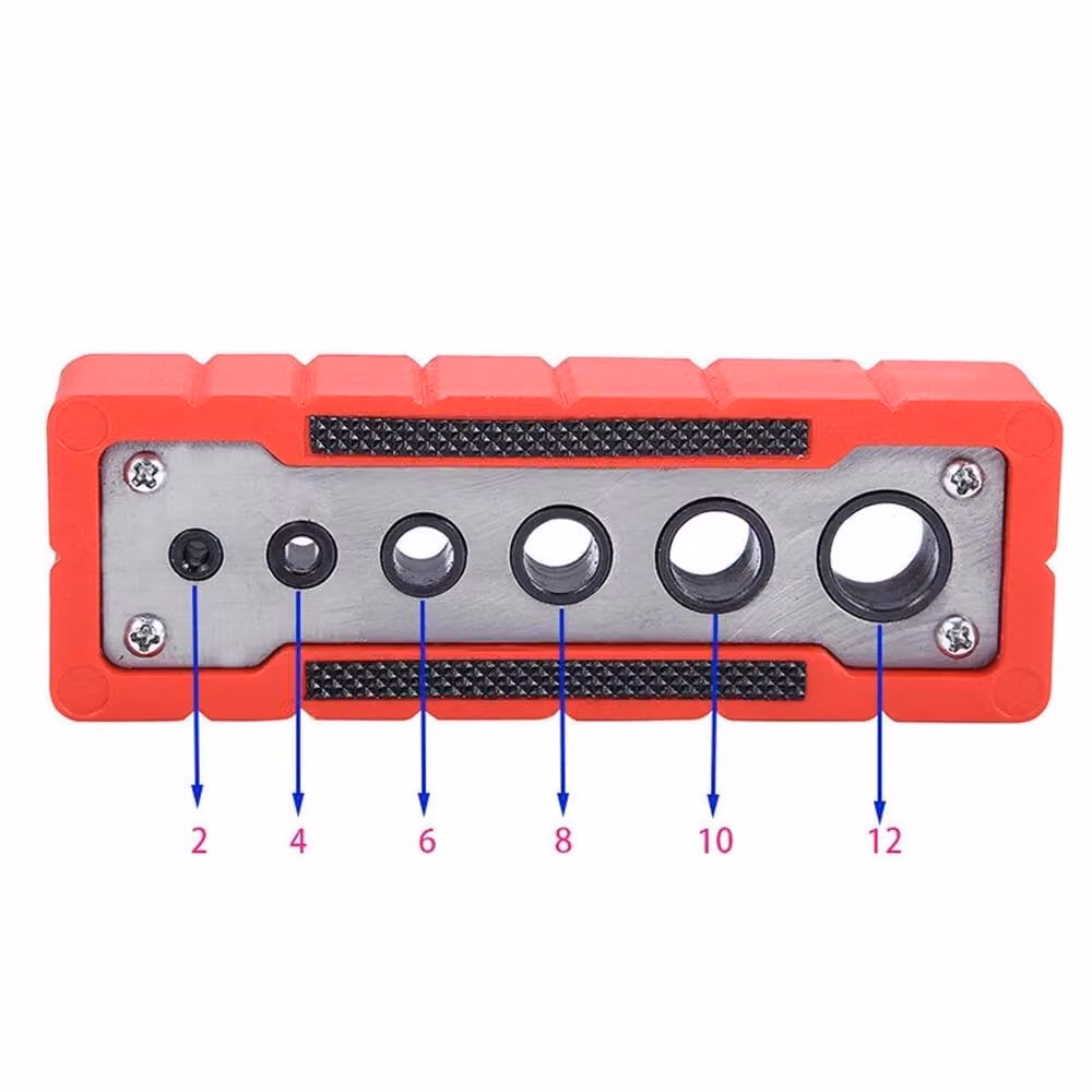 VOGREX 2mm Steel Handheld Drill Guide Jig in Red – 2