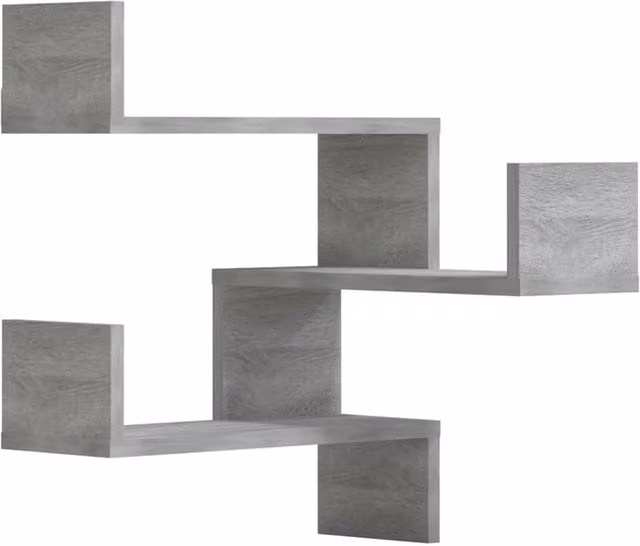 Berkfield Home Wall Mounted Corner Shelves, 2 Piece Grey Sonoma Engineered Wood, W/D/H: 40 x 40 x 50 cm – 1