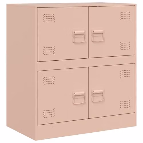 vidaXL Modern Pink Metal Sideboard W/D/H: 67 x 39 x 73 cm
