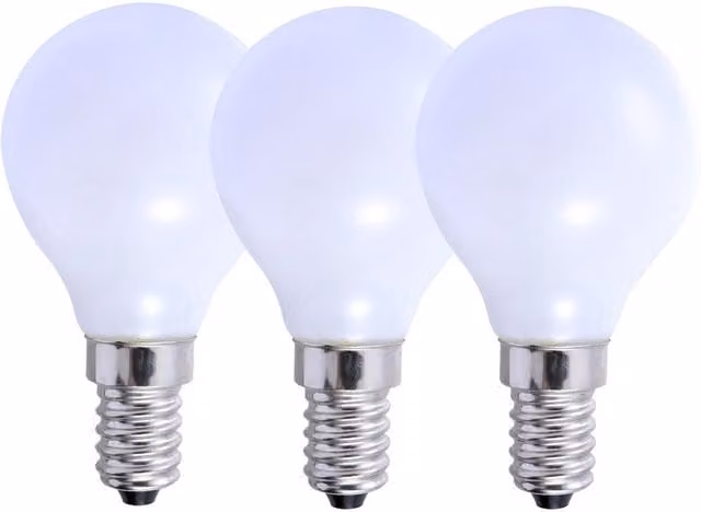 Harper Living 5W E14 LED Opal Golf Ball Bulb, Cool White, Dimmable, Pack of 3