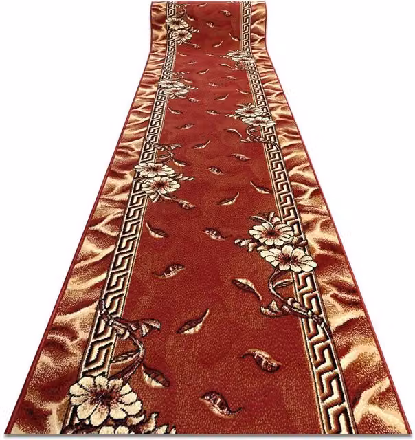 RugsX Bcf Trio Red Floral Oriental Runner, W: 100 cm, L: 350 cm