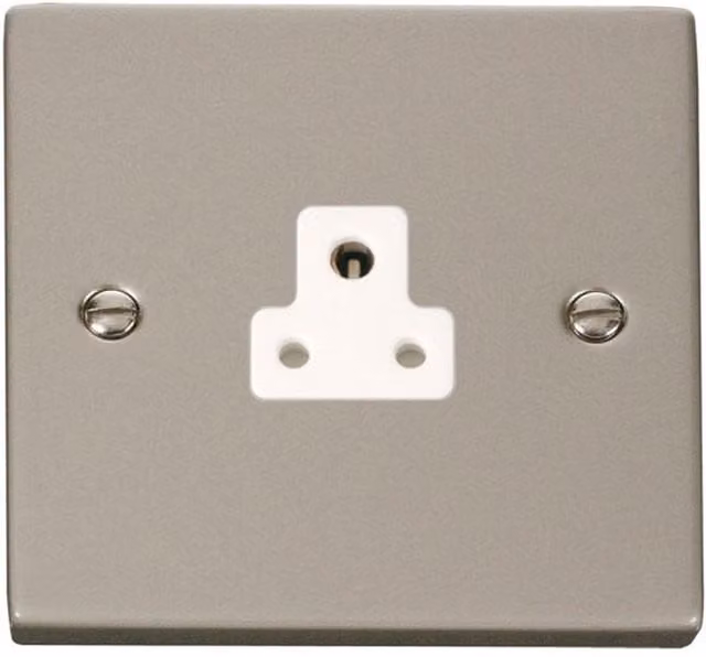 SE HOME White Flush Plastic 1 Gang Socket Plate