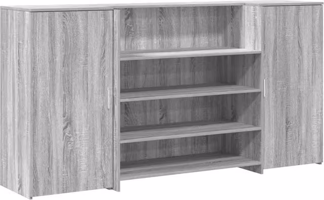 Berkfield Home Grey Sonoma Reception Desk, W/D/H: 200 x 50 x 103.5 cm – 1