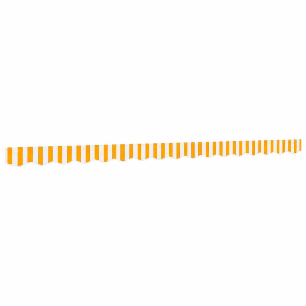 Berkfield Home Replacement Awning Valance Fabric in Yellow and White Stripe, 4 m