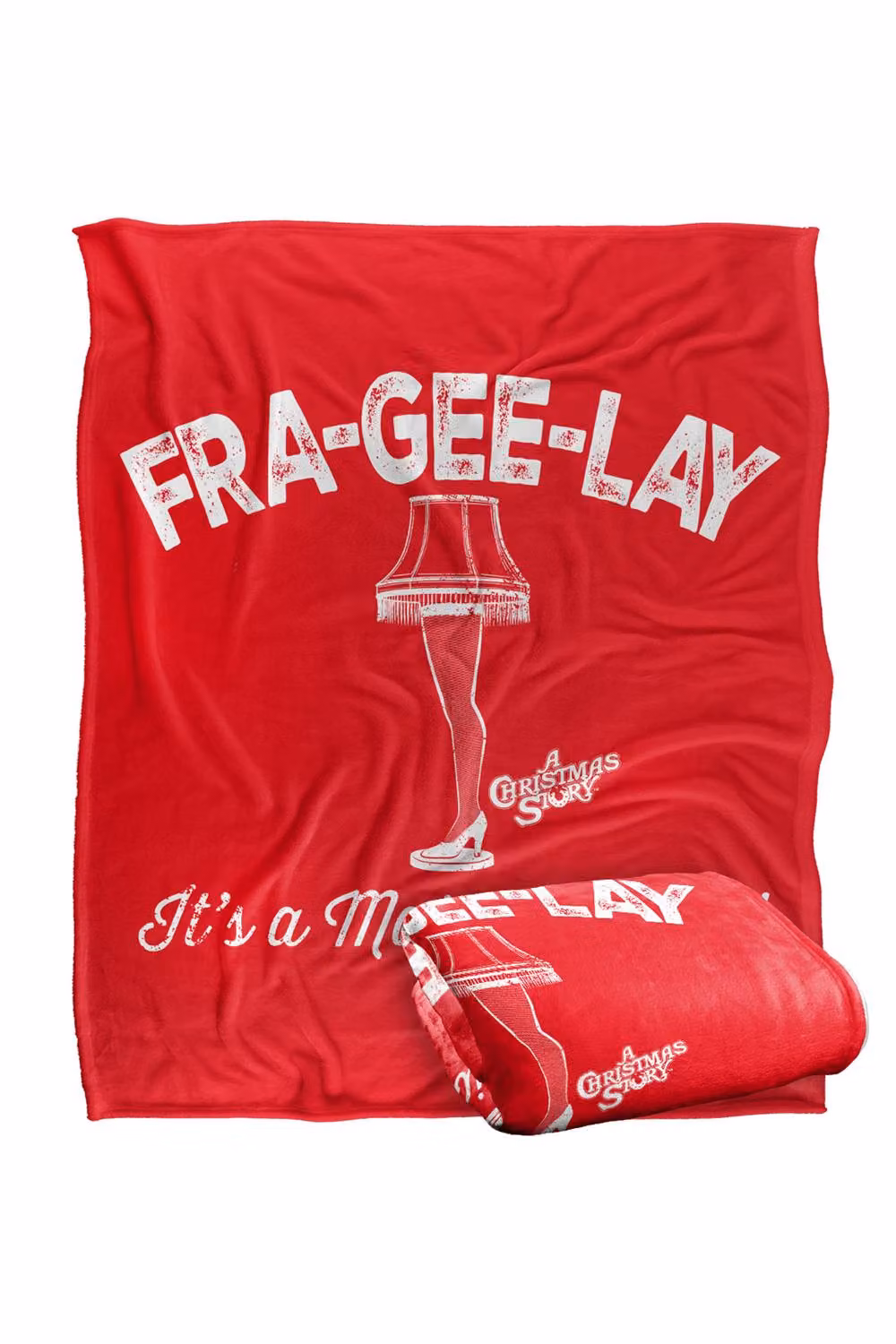 Warner Bros. A Christmas Story Frageelay A Major Award Super Soft Silky Touch Polyester Throw, Multicolour and Red, Extra Large – 2