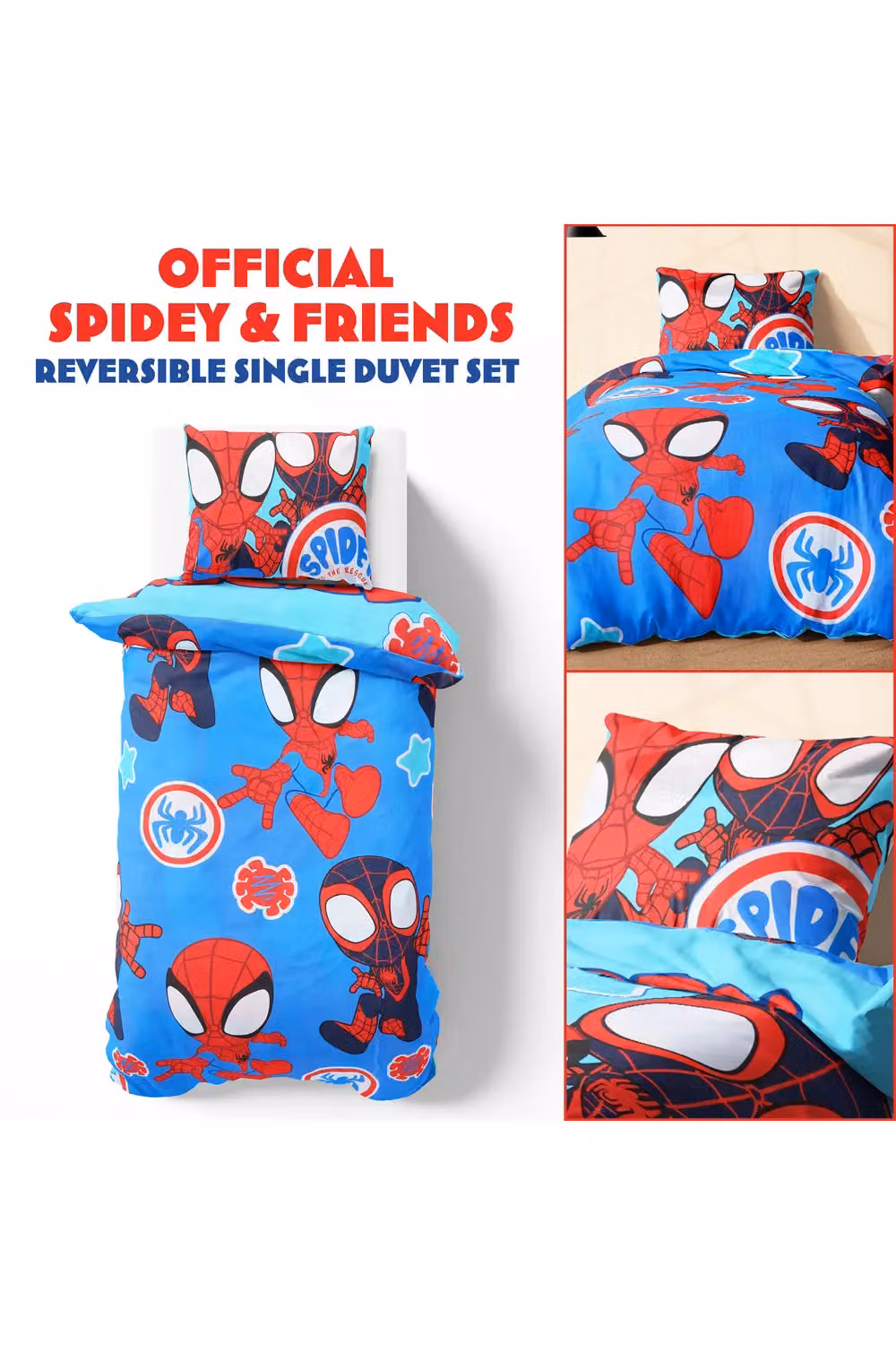 Marvel Spidey Single Duvet Cover Set, Multicolour, 90 x 200 cm – 2