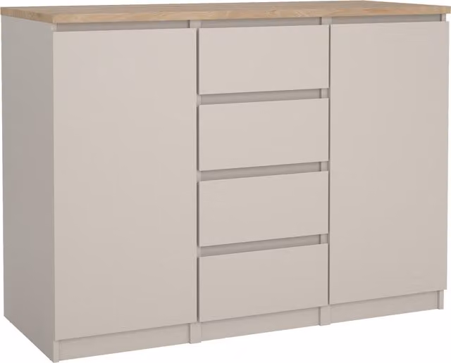Furniture To Go Naia Sideboard in White and Cashmere Jackson Hickory