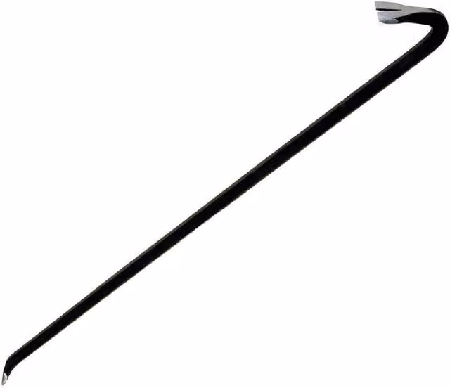 Marksman Heavy Duty Stainless Steel Swan Neck Wrecking Crow Bar in Black, 60.96 cm