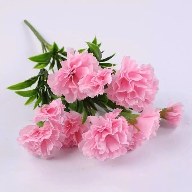 Havendro Pink Silk Carnation Artificial Flowers UV Resistant Floral Decor