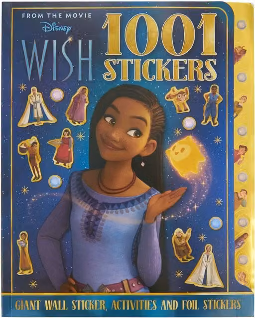 Disney Wish 1001 Stickers Multicolour Paper Childrens Book