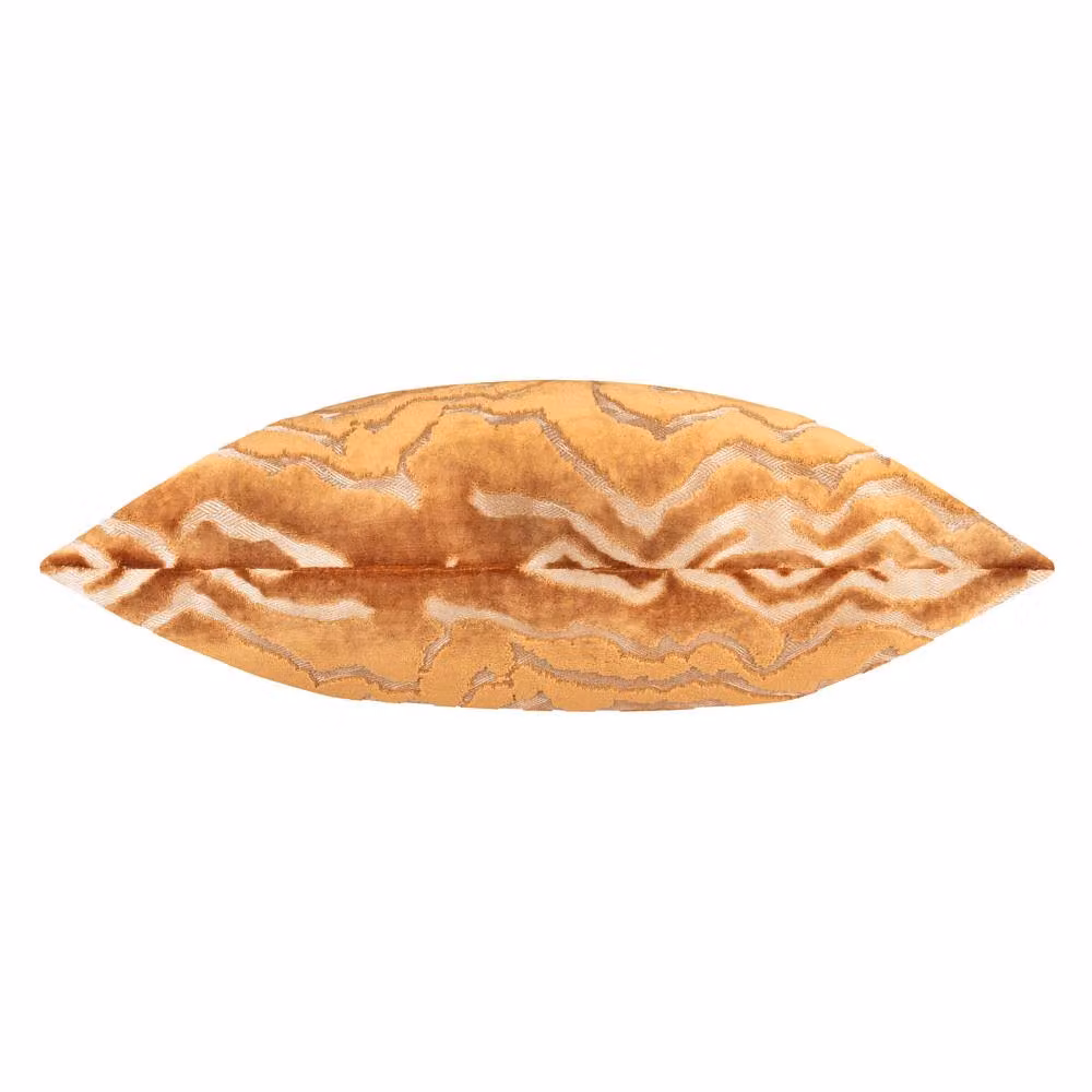 Paoletti Tierra Bronze Cut Velvet Abstract Square Cushion, W/D/H: 50 x 50 x 50 cm – 3