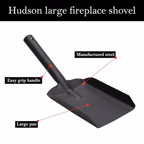 JVL Hudson Large Fireplace Shovel in Black Steel – 8