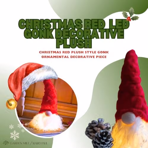 Three Kings Plush Glo-Kert Gonk Red Tabletop Christmas Decoration – 4