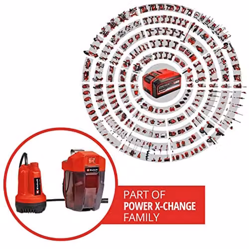Einhell GE-SP 18 Li-Solo Cordless Clear Water Pump in Red and Black – 2