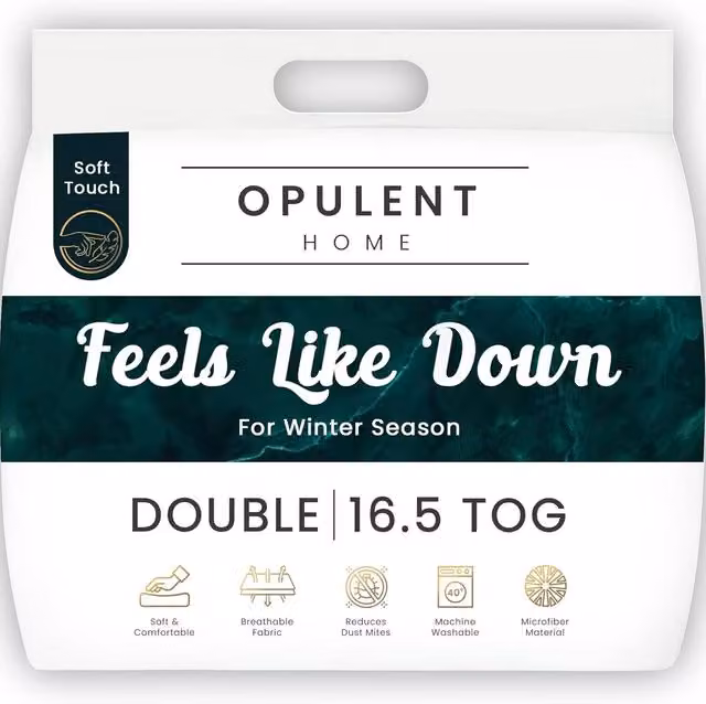Opulent Home White 15.0 Tog Winter Duvet
