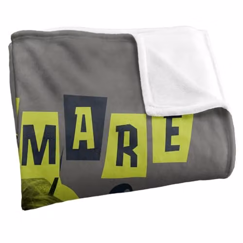 LOGOVISION Beetlejuice Throw Blanket, Multicolour and White, W: 152 cm, D: 127 cm – 2