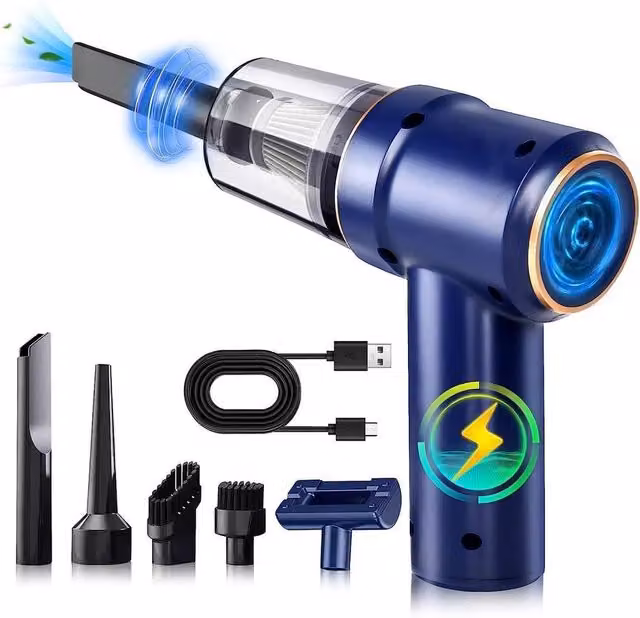 FLAVORA Cordless Electric Air Duster Blower in Blue