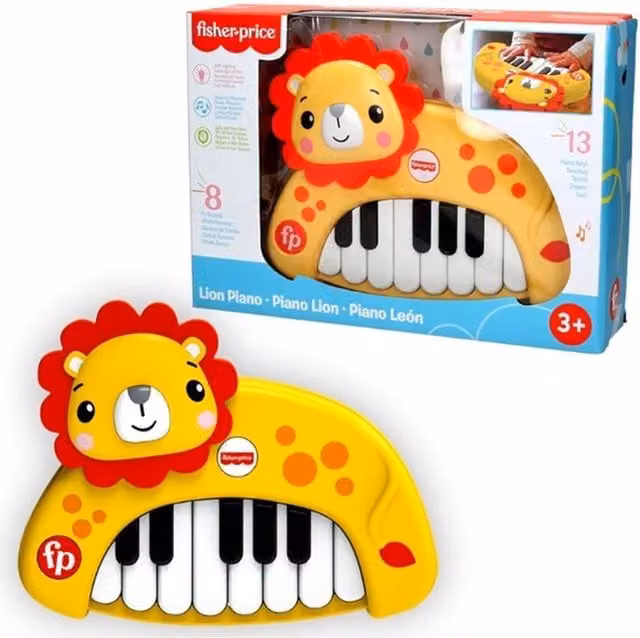 Fisher-Price Kids Musical Lion Keyboard in Yellow