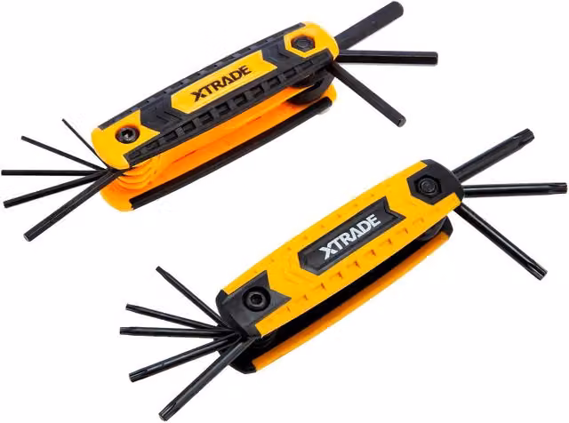XTrade Steel Hex Key Set (Pack of 2) - Black and Yellow