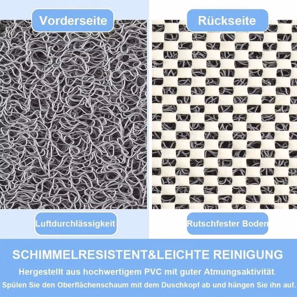 KORVIXA Anti Mould Shower Mat in Grey – 2