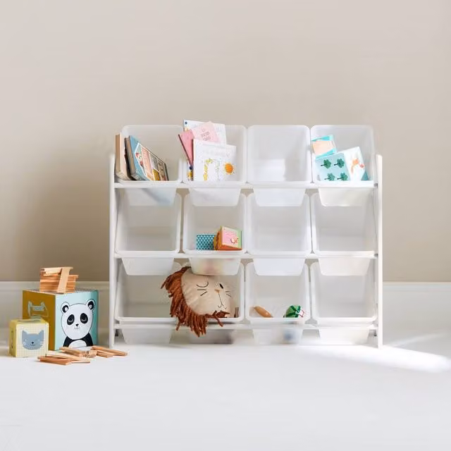 sweeek White Cube Toy Storage Unit for Children's Rooms