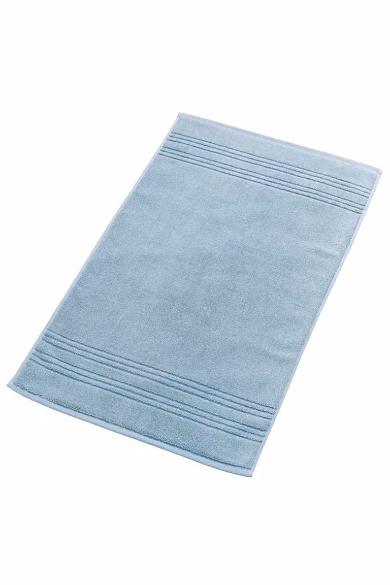 CHRISTY Serene Soft Tone 100% Combed Cotton Bath Mat in Light Blue