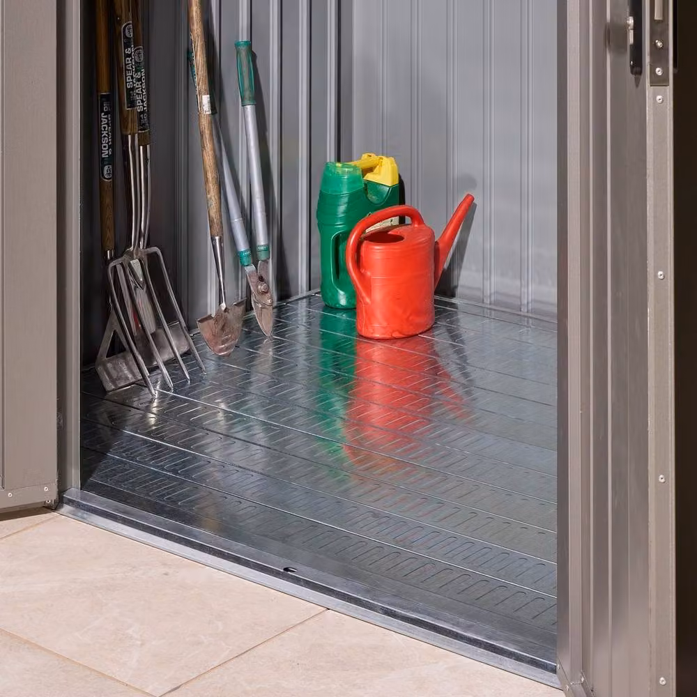 Rowlinsons Brentvale 8x6 Galvanised Steel Metal Floor Kit, Silver, L137.8 x W202.2 x H2.1 cm – 2