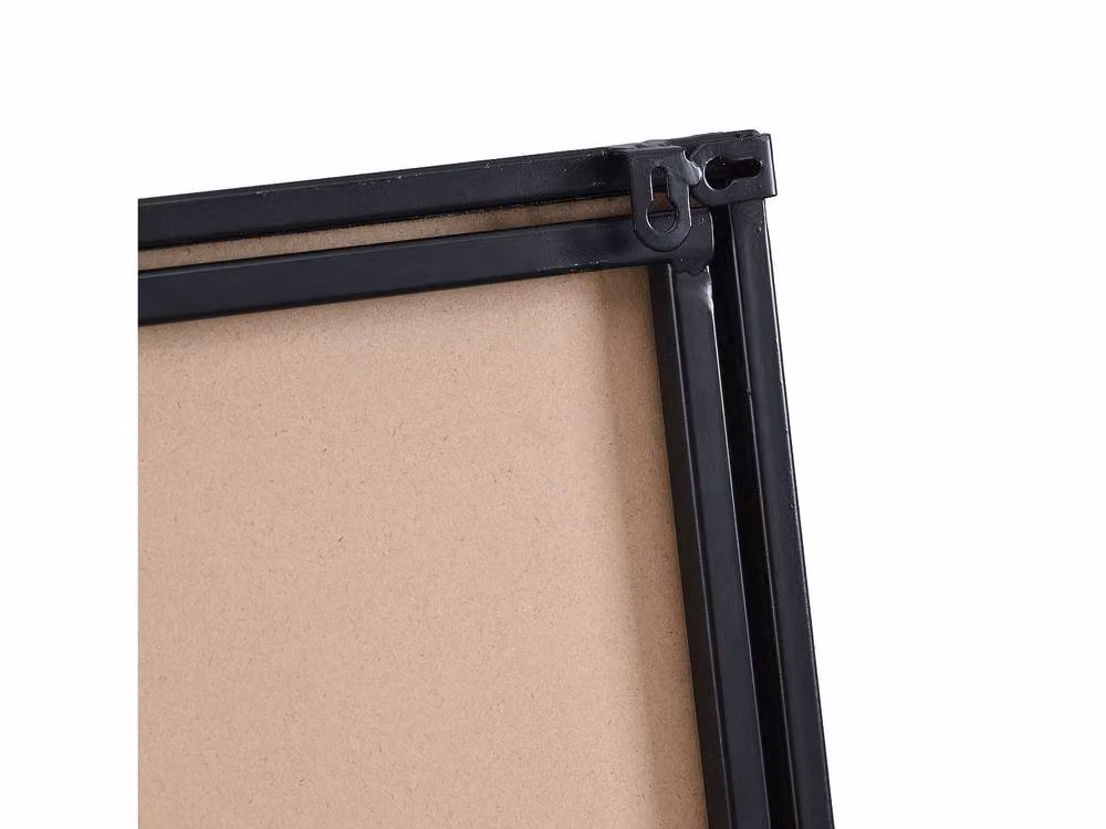 Vente-unique Maastricht Industrial Iron Window Mirror in Black, W: 140 cm, H: 75 cm – 5