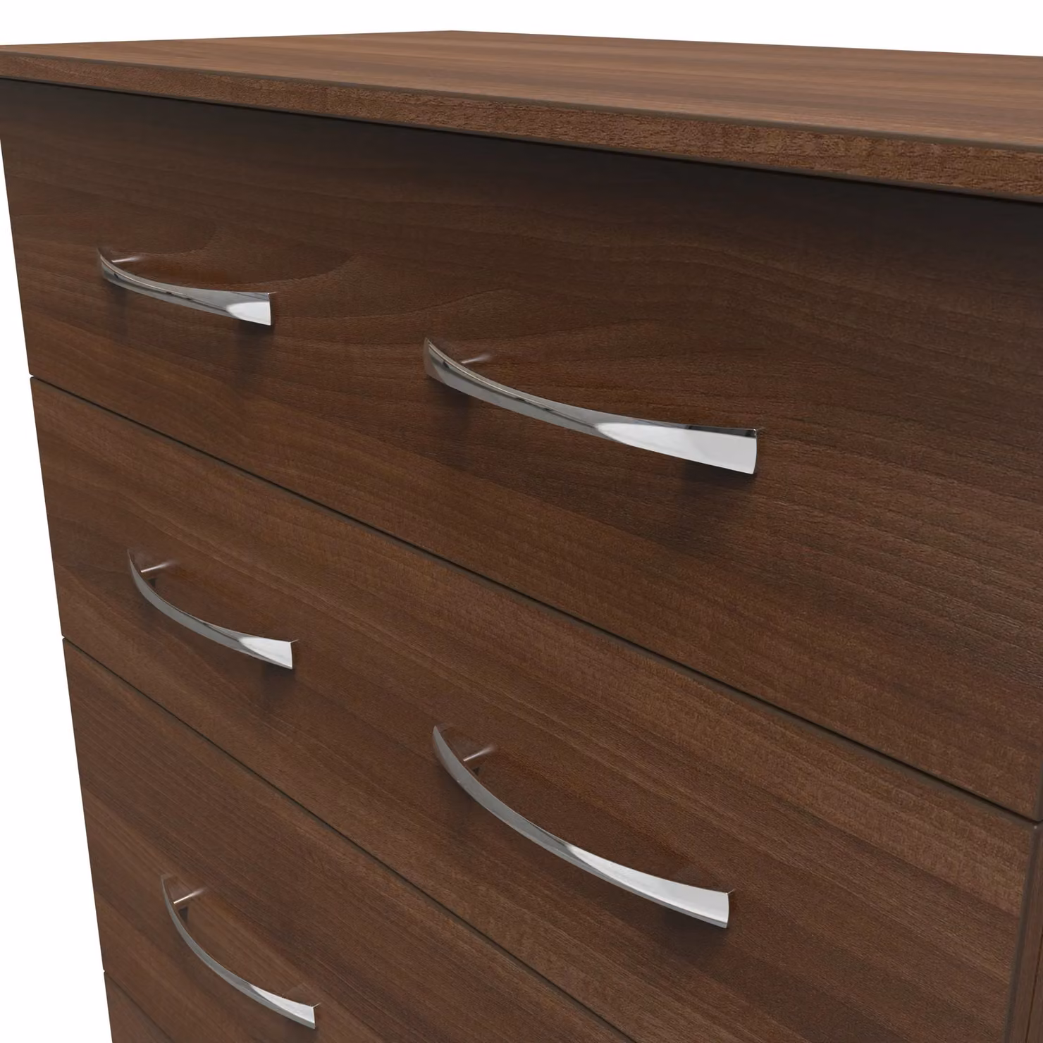 Avon Ready Assembled 4 Drawer Deep Chest in Walnut – 3