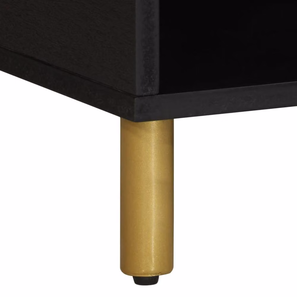 Berkfield Home Modern Black Rectangular Coffee Table W/D/H: 80 x 50 x 40 cm – 5