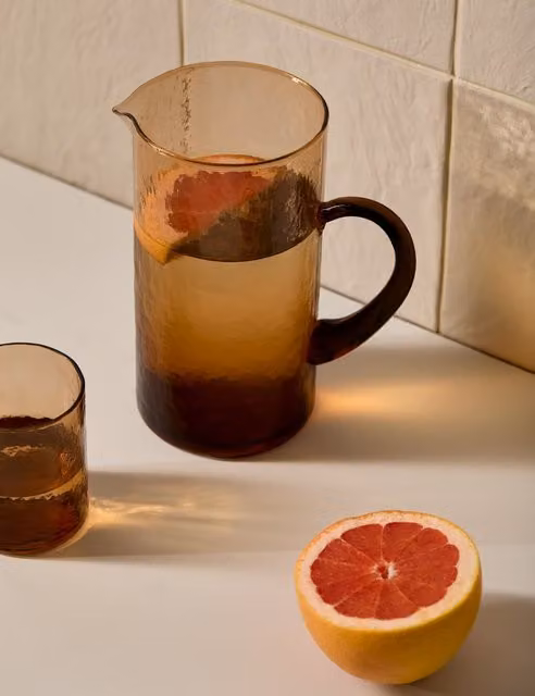 M&S Hammered Brown Glass Jug