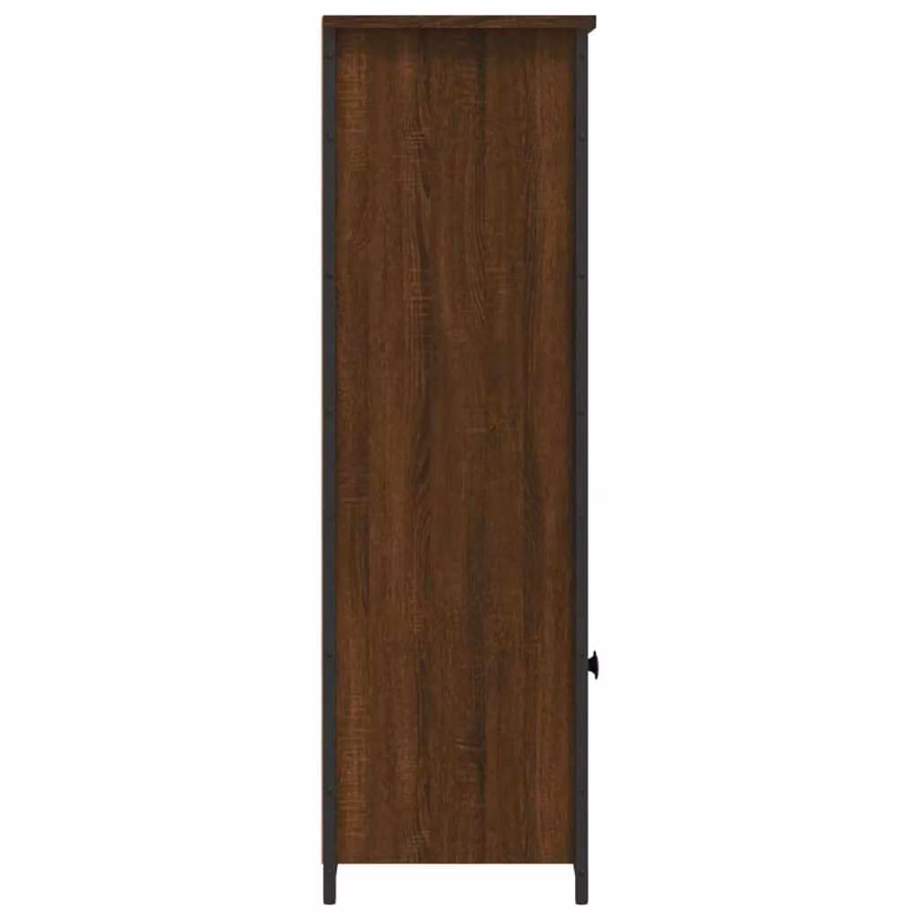 Berkfield Home Modern Brown Oak Highboard with Hinged Doors and Internal Shelves, W/D/H: 62 x 32 x 103.5 cm – 3