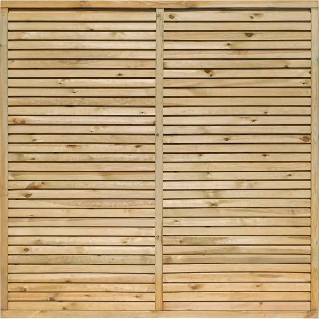 Rowlinsons Cheshire Contemporary Wood Screen, Brown, Pack of 3, W: 180 cm, H: 150 cm – 3