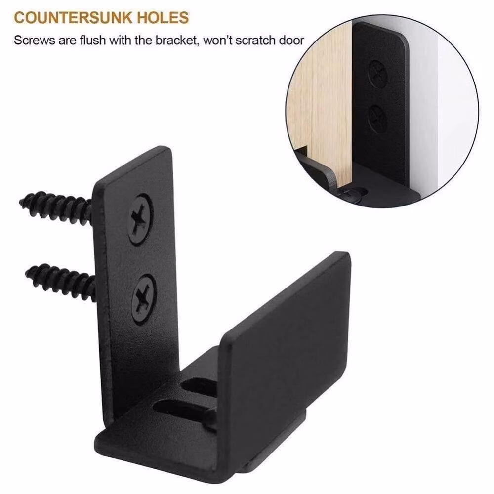 SPETLEK Wall Mounted Black Sliding Door Floor Guide – 3