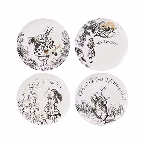 Creative Tops Set of 4 White Bone China Side Plates, Diameter: 20.5 cm – 1