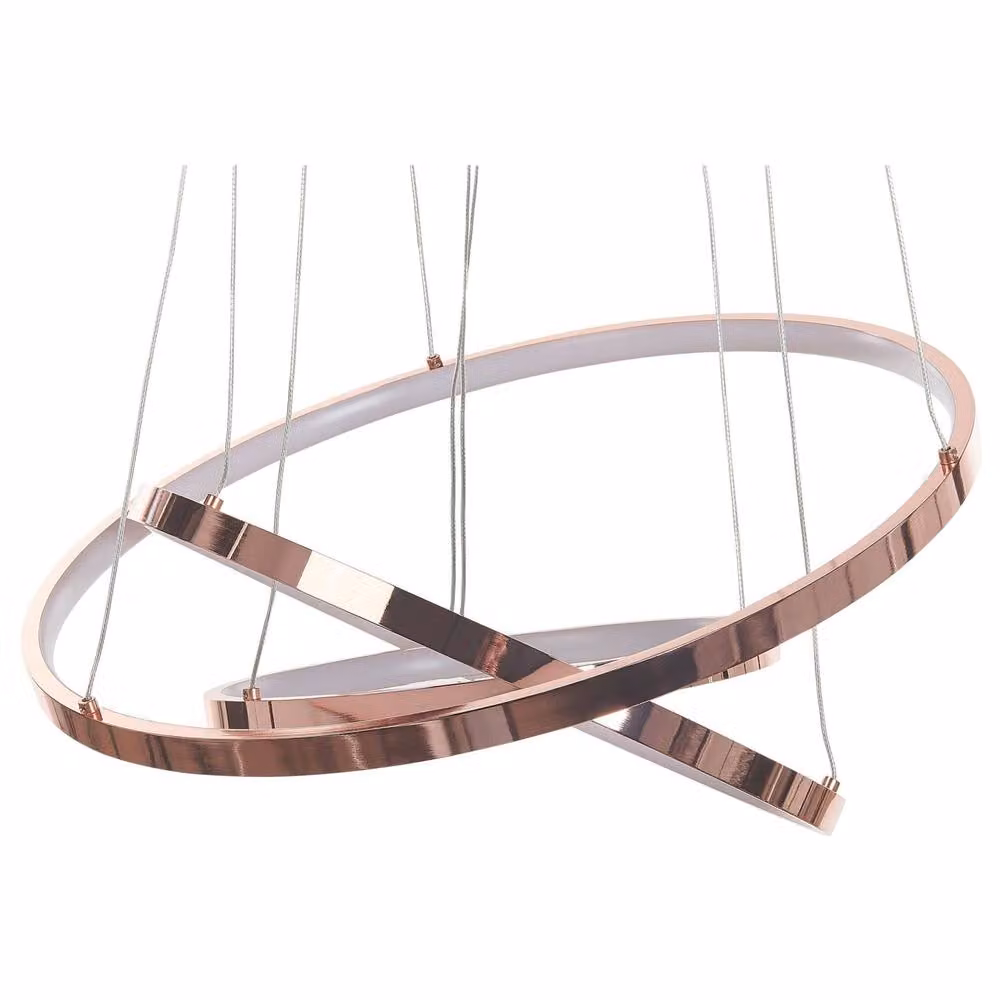 Wyld and Coco Gold Aluminium Three-Ring Pendant Lamp with Integrated LED – 2