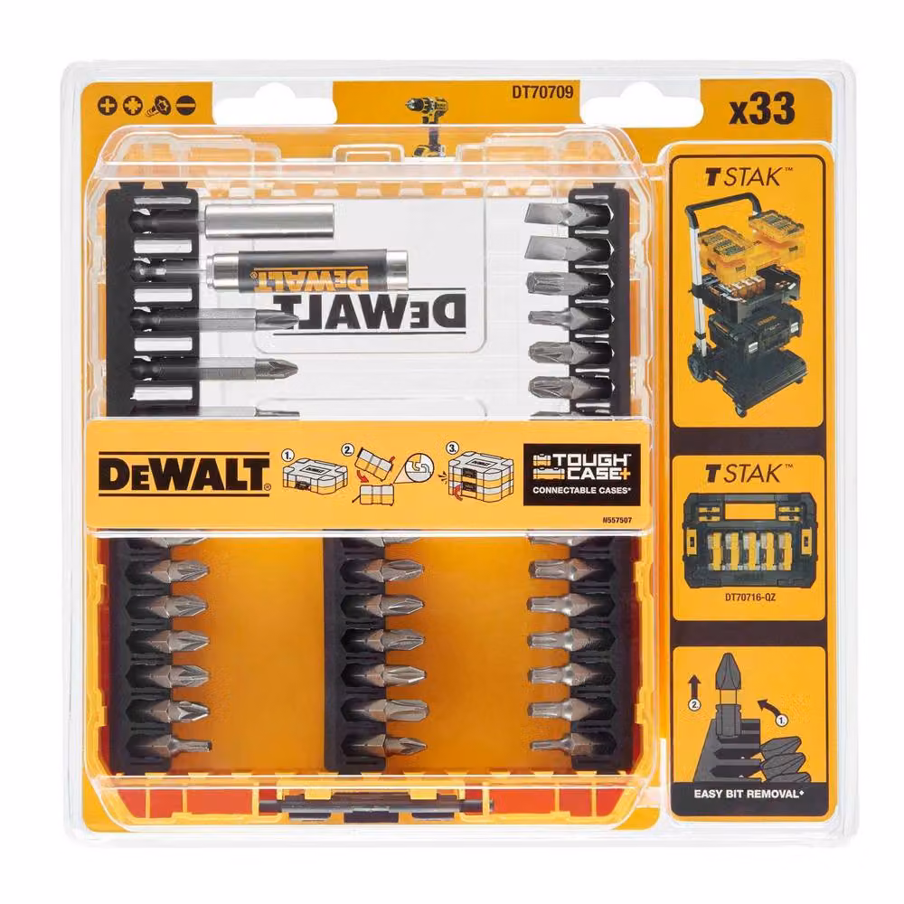DeWalt 33 Piece Yellow Drill Bit Set with Bit Holder – 2