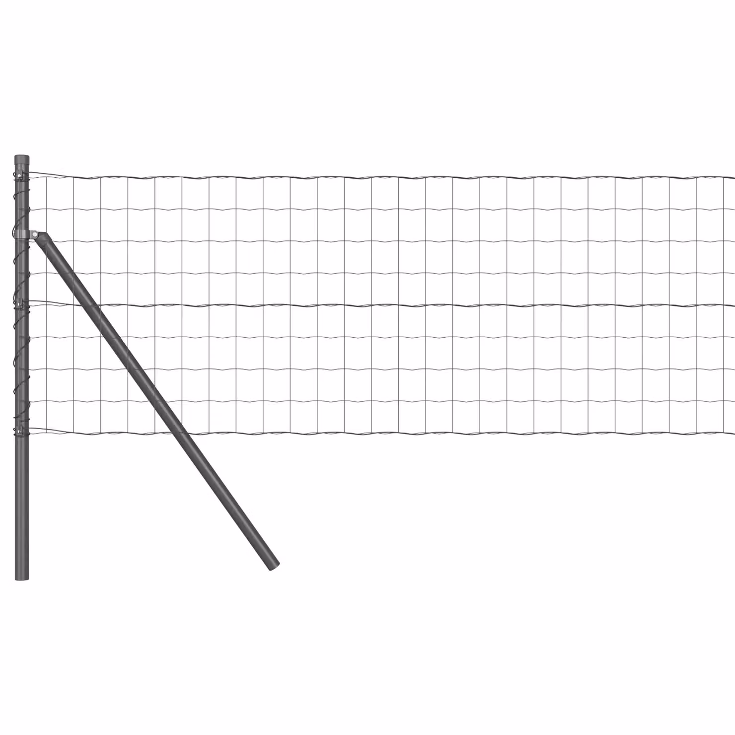 Berkfield Home Euro Fence with 13 Posts, Galvanised Steel, Grey, 0.4 x 50 m – 2