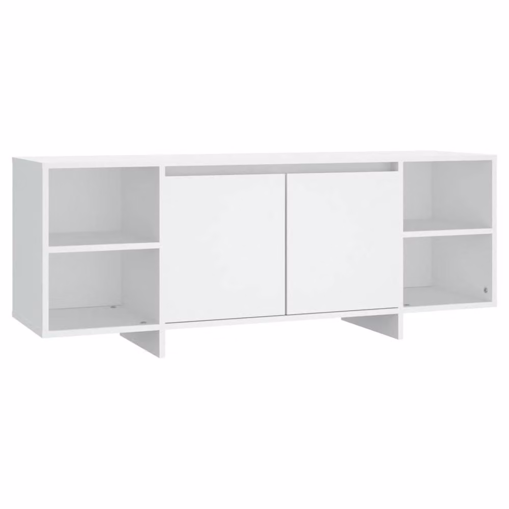 Berkfield Home Modern White TV Cabinet in Matt Engineered Wood W/D/H: 130 x 35 x 50 cm – 2