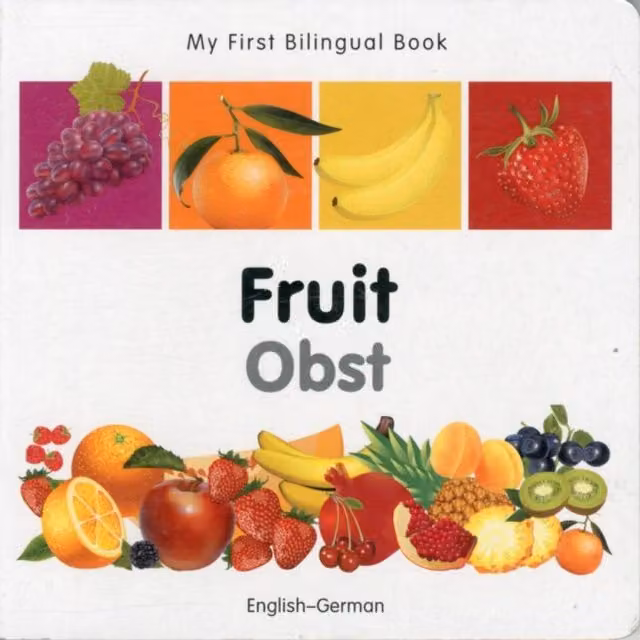 Milet Publishing My First Bilingual Book Fruit English-German Multicolour Cardboard Board Book