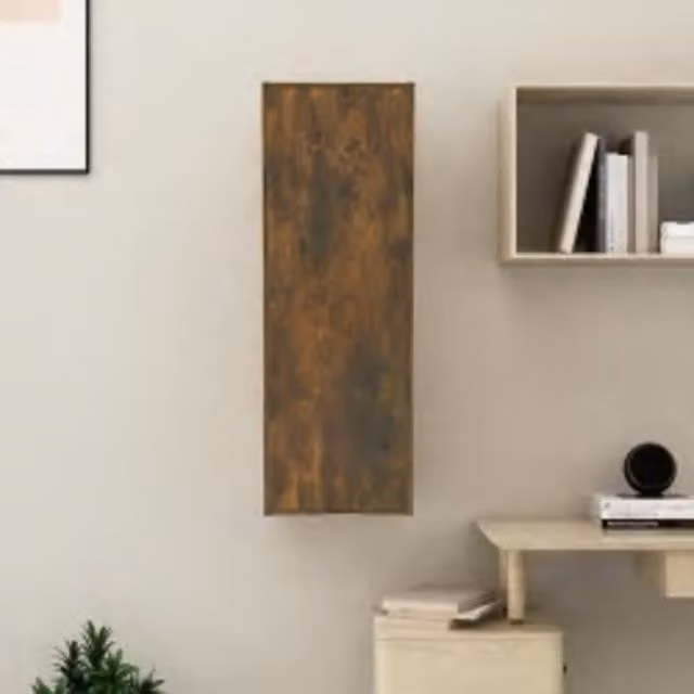 Berkfield Home Modern Smoked Oak TV Cabinet in Brown, W/D/H: 30.5 x 30 x 90 cm