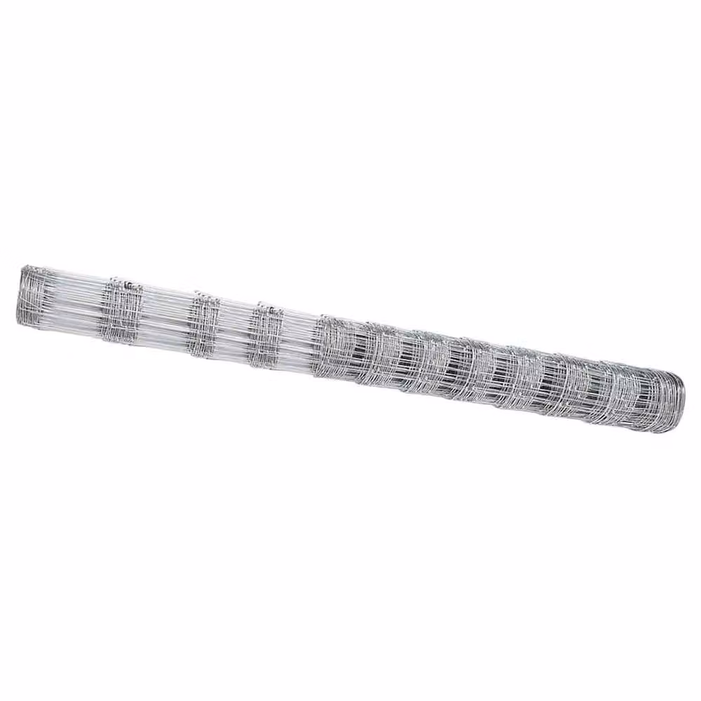 Berkfield Home Modern Field Fence in Silver Galvanised Steel, H 140 cm x W 10 m – 2