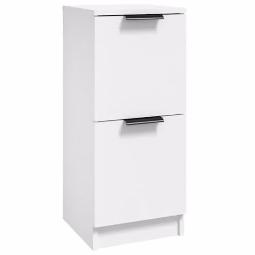 vidaXL White Modern Sideboard in Engineered Wood W/D/H: 30 x 30 x 70 cm