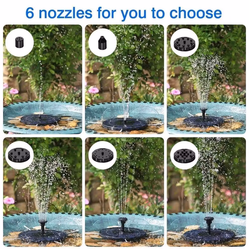 KORVIXA Solar Fountain in Black – 3